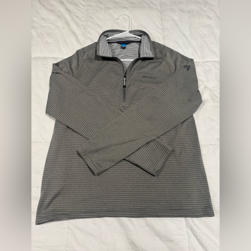 Eddie Bauer Grey Zip up Sweater